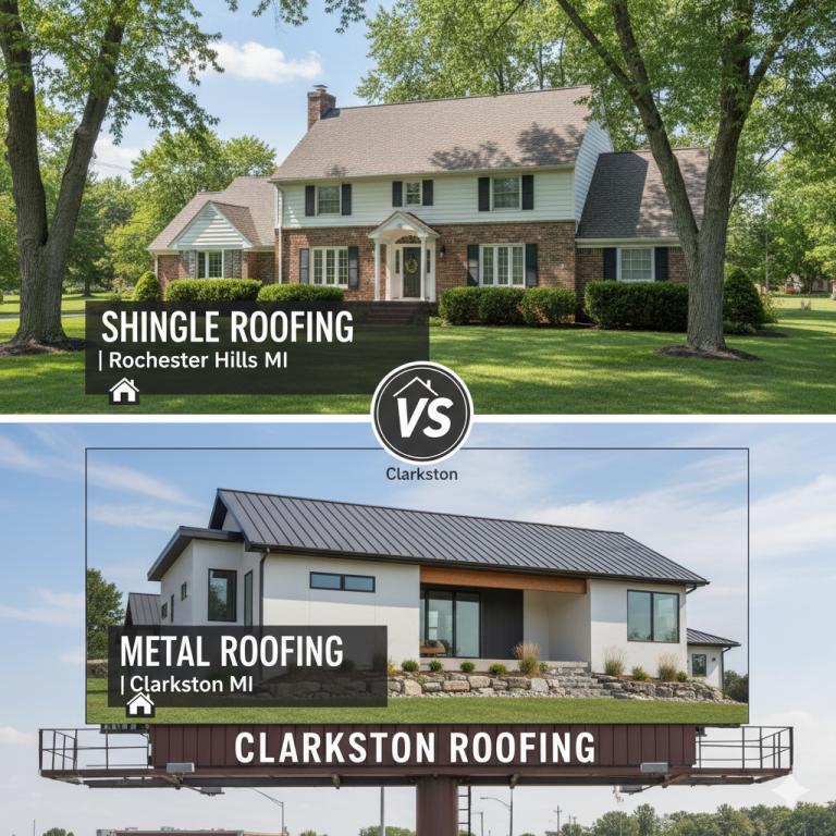 shingle vs metal roofing  rochester hills mi | clarkston